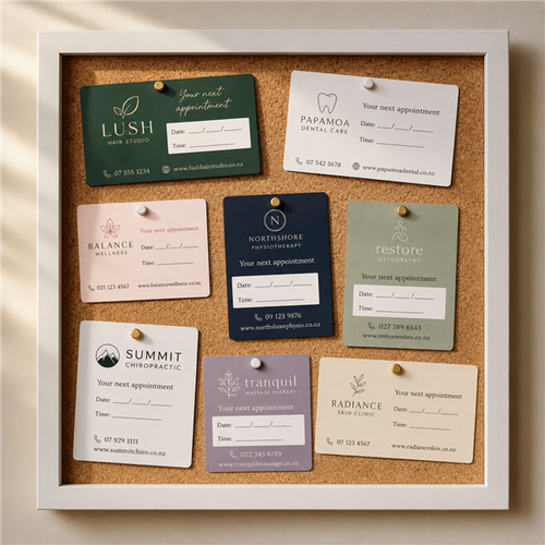Custom appointment reminder cards NZ