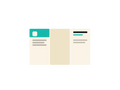 Flat illustration of a tri-fold brochure — Prep To Print NZ