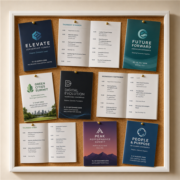 Custom conference programmes NZ