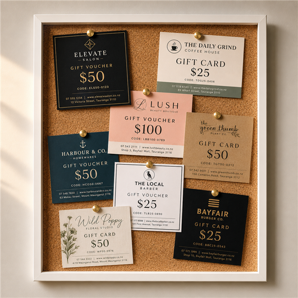 Custom gift vouchers and gift cards NZ