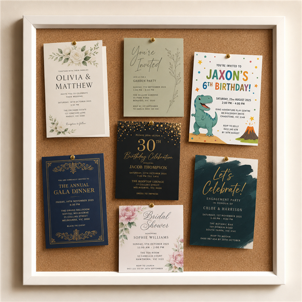 Custom printed invitations NZ