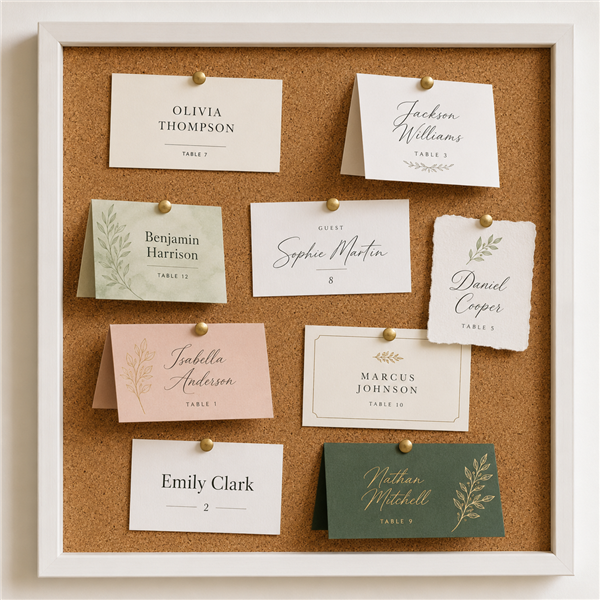Custom place and escort cards NZ