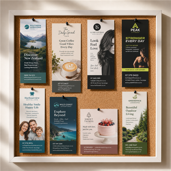 Custom rack and counter cards NZ
