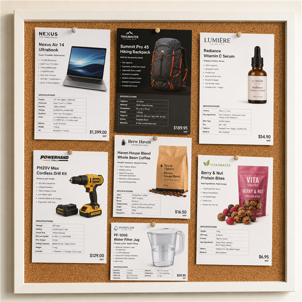 Custom A4 sell sheets NZ