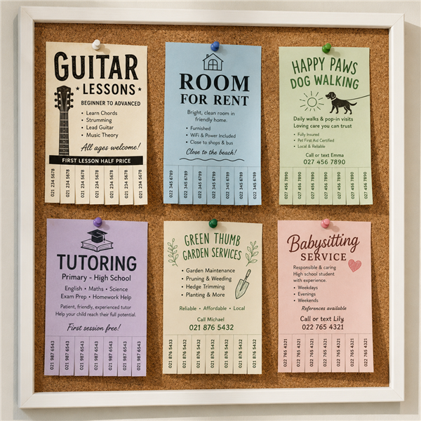 Custom tear-off promo sheets NZ